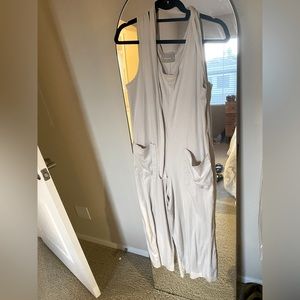 Everlane Cotton Jumpsuit with removable tie for waist